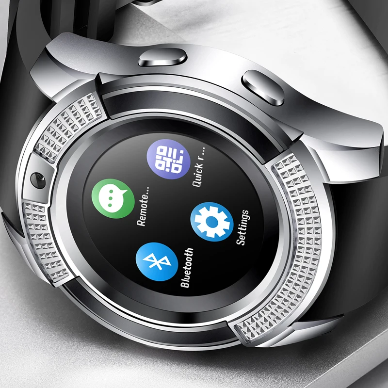 Смарт часы наручные для мужчин и женщин поддержка с камерой Bluetooth SIM TF карта Smartwatch