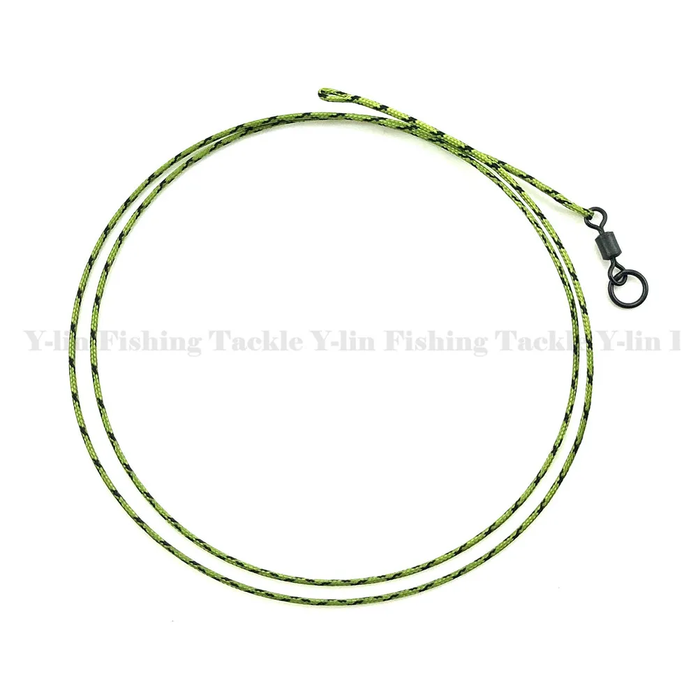 Камуфляжная зеленая свинцовая петля для поводка с быстросменной поворотной