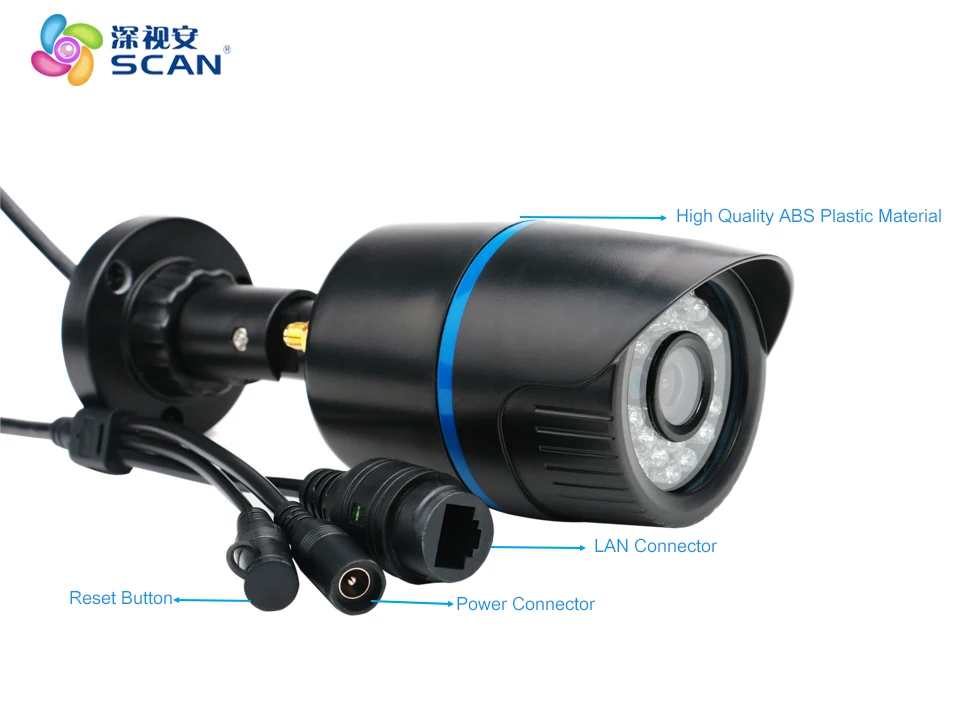 2.0mp 1080p цилиндрическая Ip камера Wifi Беспроводная камера наблюдения обнаружения движения наружная водонепроницаемая черная пластиковая веб-камера горячая распродажа