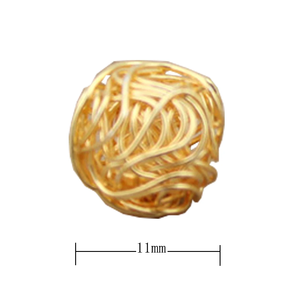 Позолоченные геометрические подвески из металлической проволоки Размер 11*11 мм 5