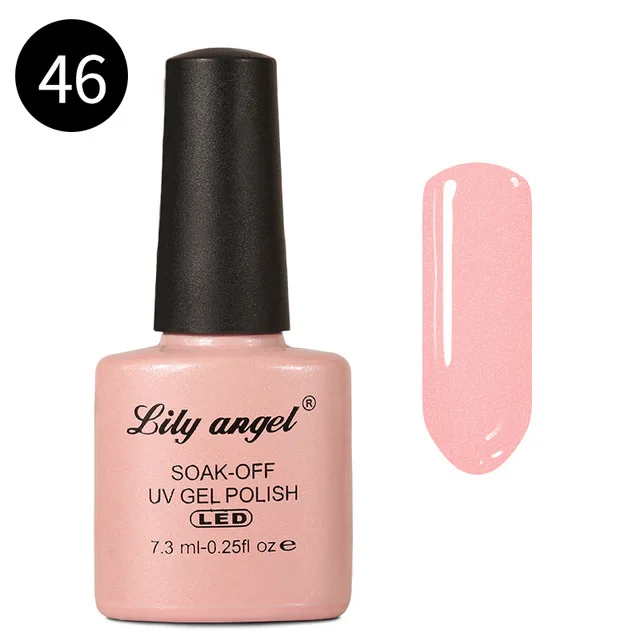 46 Lily Angel 7,3 мл Nail Art Дизайн Маникюр 110 Цвет Soak Off эмали гель для ногтей Светодиодный УФ гель лак для ногтей 39-76 - Цвет: 46