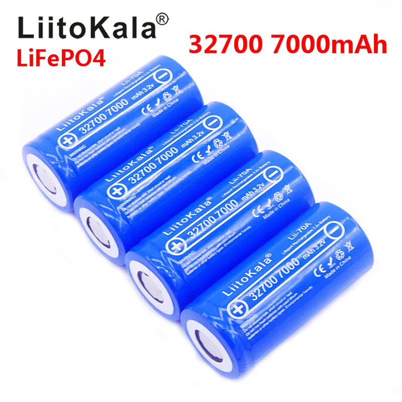 

2021 new Lii-70A LiitoKala 32700 3.2v 7000 mAh lifepo4 rechargeable battery cell 5C discharge battery for Backup Power Flashligh
