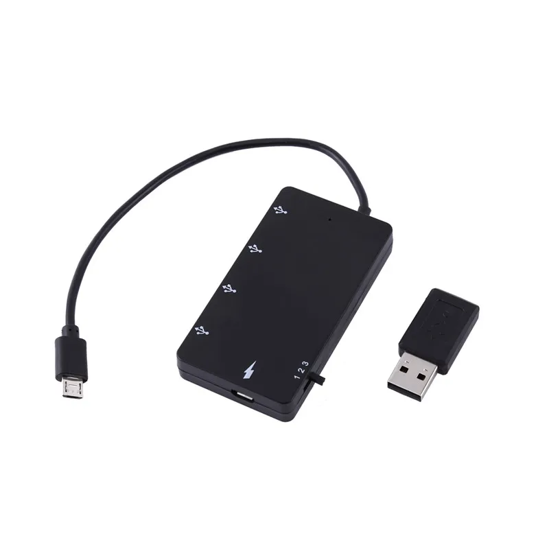 SOONHUA 4 порта Micro USB OTG концентратор для зарядки адаптер удлинитель кардридер