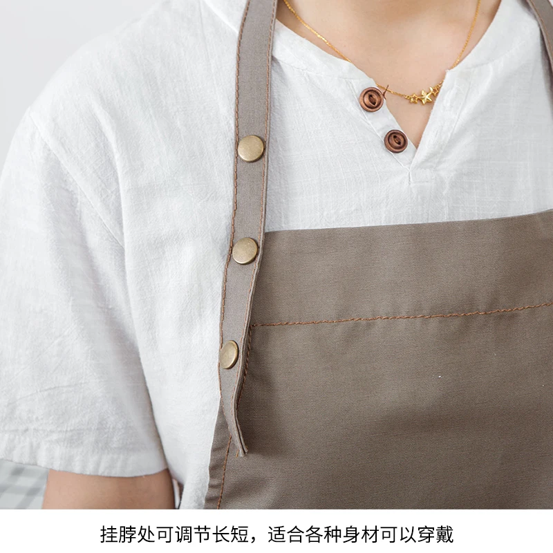 

Korean fashion cake shop baking shop kitchen cute cooking oil and anti-fouling adult overalls aprons