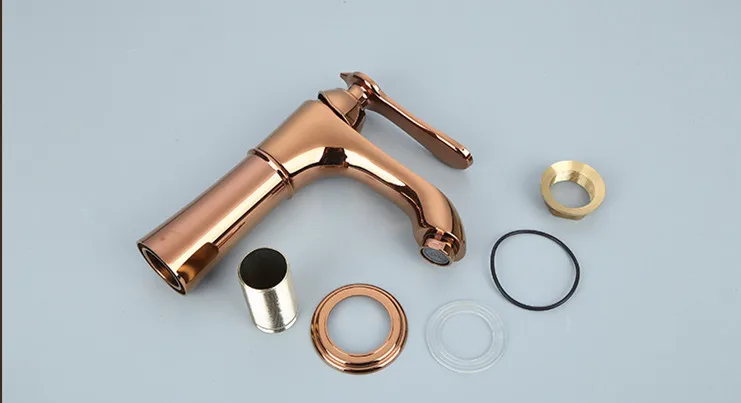 Бесплатная доставка Акция розовое золото кран для ванной комнаты с бортиком