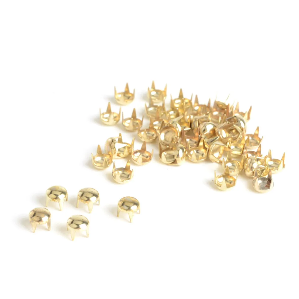 Круглые металлические заклепки и шпильки 100 шт. 5 мм женские браслеты одежда шитье