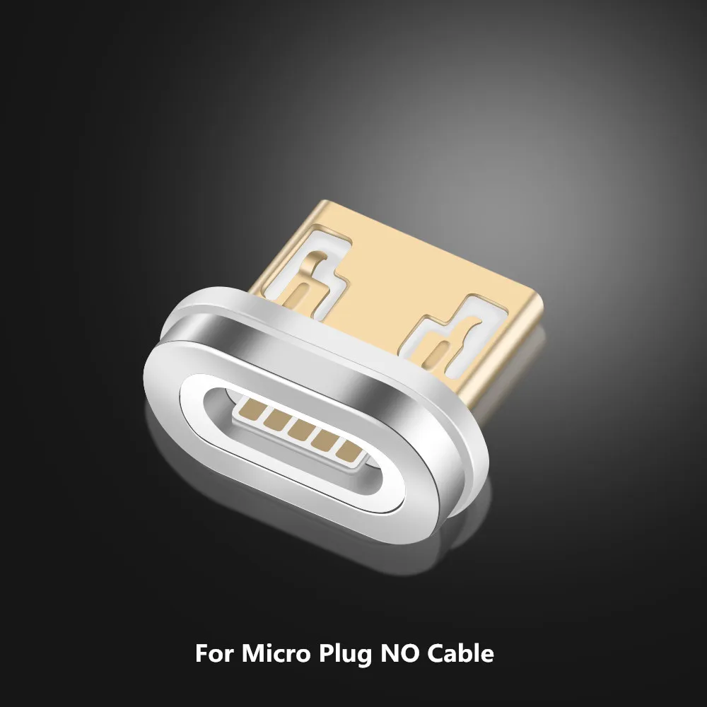 For Micro Plug Магнитный usb-кабель для быстрой зарядки, кабель типа C, Магнитный зарядный кабель Micro USB для зарядки и передачи данных, кабель для мобильного телефона для iphone X, Xiaomi, huawei - Цвет: For Micro Plug