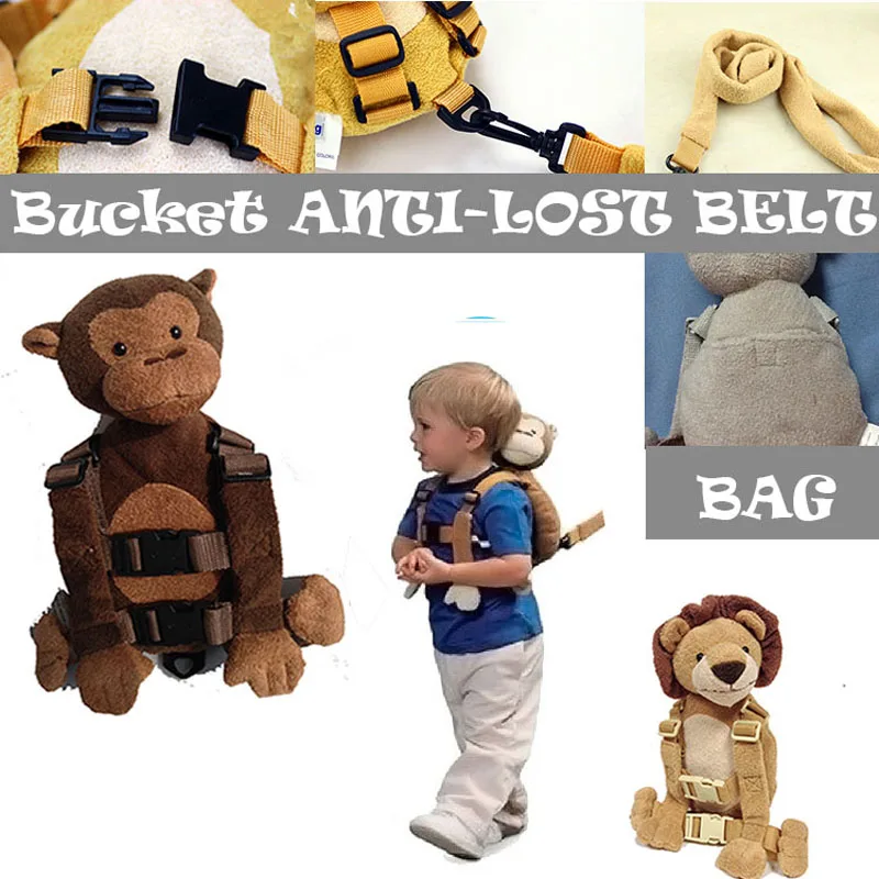 Anti-lost Plush Children Backpack for kids kindergarten outdoor baby's backpack carriers saddle children animal | Багаж и сумки