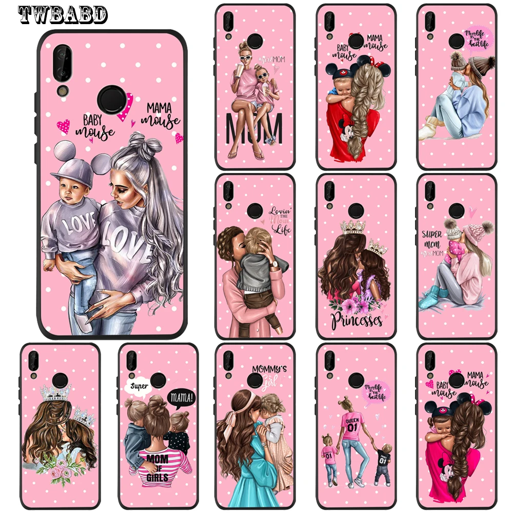 Модный чехол для телефона Super Mom Dad Girl Boy Huawei P20 Lite Pro P30 P8Lite P9Lite 2017 P Smart P10 Lite|Бамперы| |