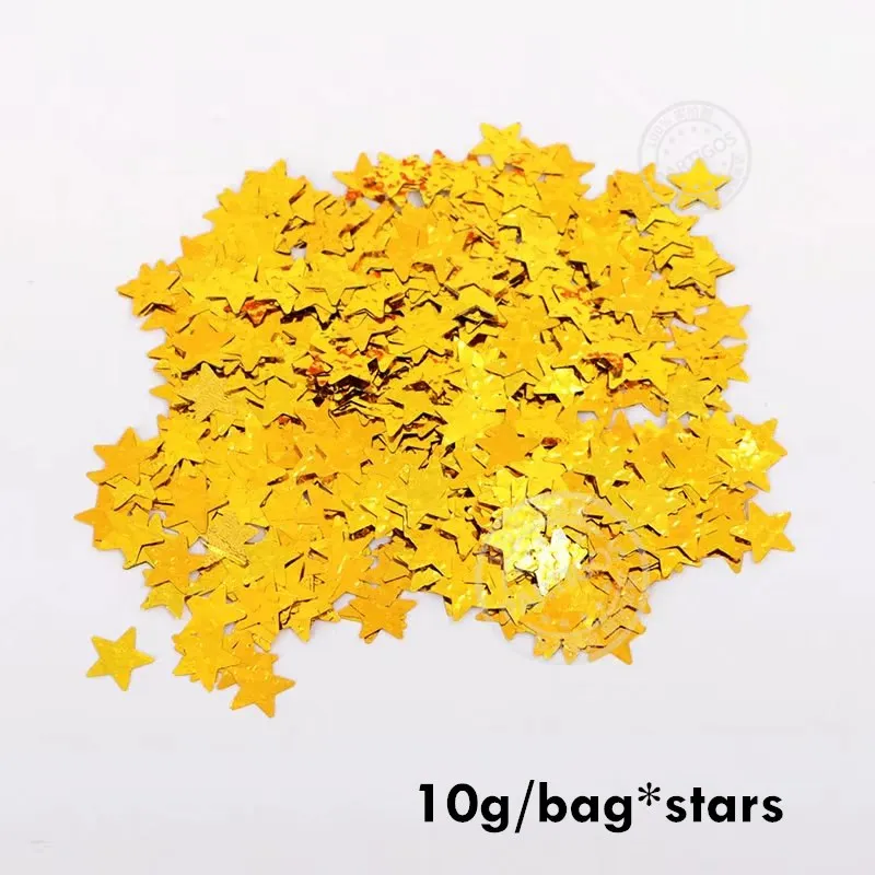 10g star confetti Космические вечерние космонавты и ракеты Луна Топпер для торта «С Днем Рождения» десерт письмо Декор на день детей вечерние подарки - Цвет: 10g star confetti