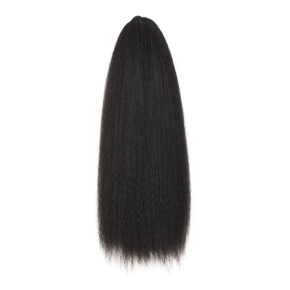 Jeedou прямые волосы Yaki конский хвост шнурок Updos хвосты 55 см 100 г Черный Коричневый синтетические волосы для наращивания пушистые Haipieces