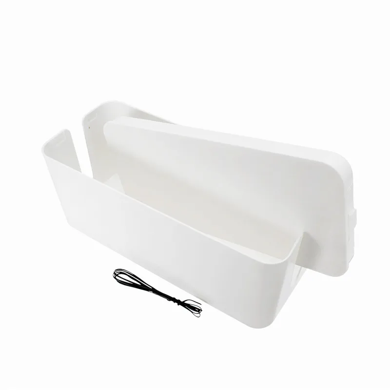 Белый Съемный кабельный ящик для хранения 32,5x13x12,5 см, черно-белый дизайн, удобный выключатель питания, защита, безопасность, излучение тепла - Цвет: Белый