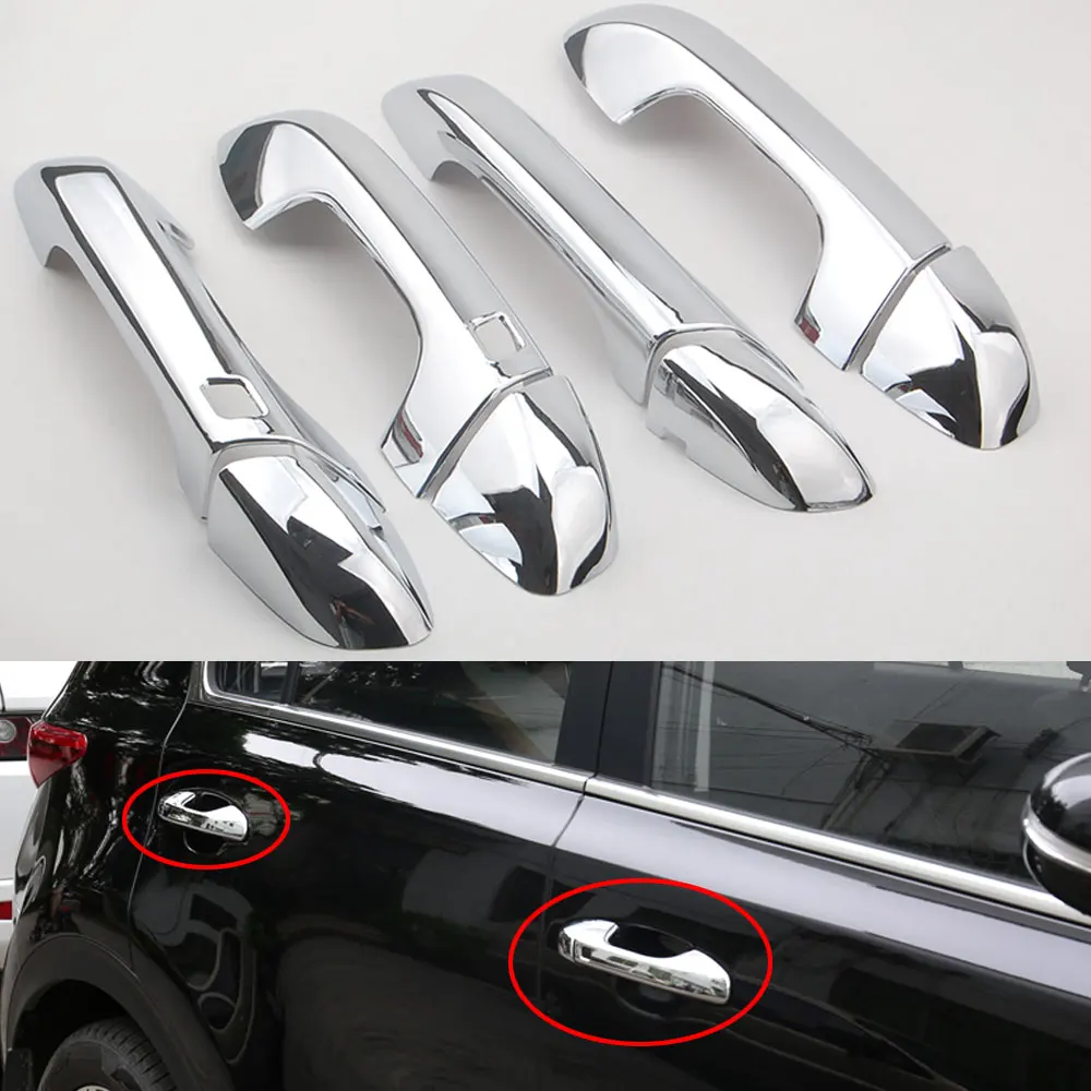 Хромированный ABS умный ключ для автомобиля дверная ручка крышка Накладка Kia Sportage