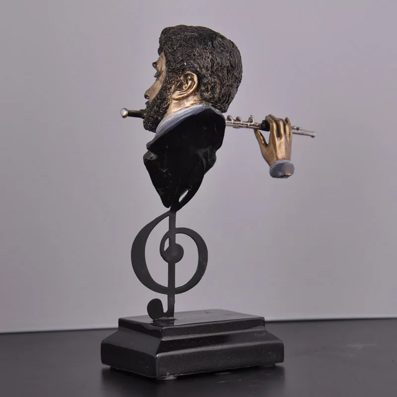 

Abstract Flute Player Instrument Figurine Music Art Sculpture Resin Crafts Home Decoration Accessories For Living Room R1697