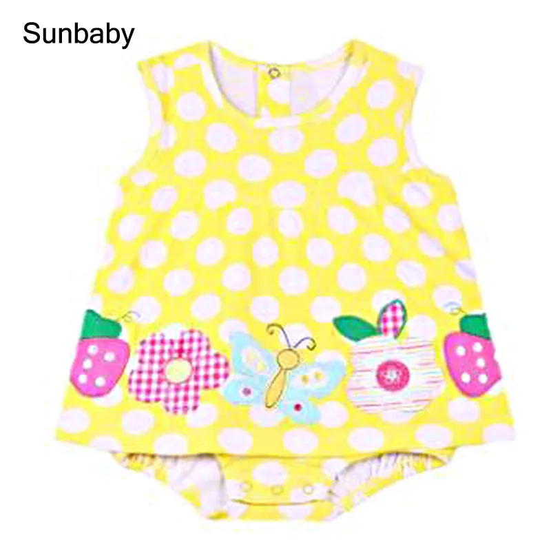 Новое летнее платье для маленьких девочек хлопковые трусы с вышивкой и принтом