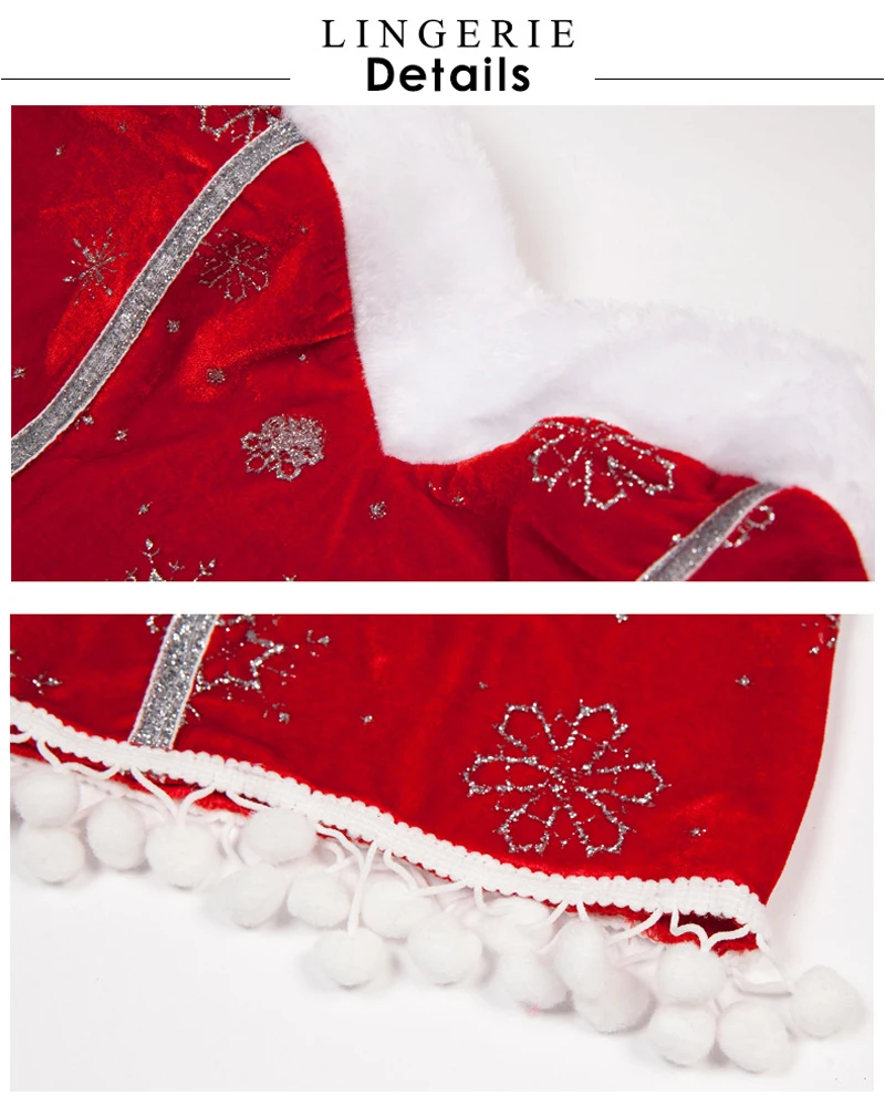 Высокое качество большой размер Рождественский костюм для косплея красные