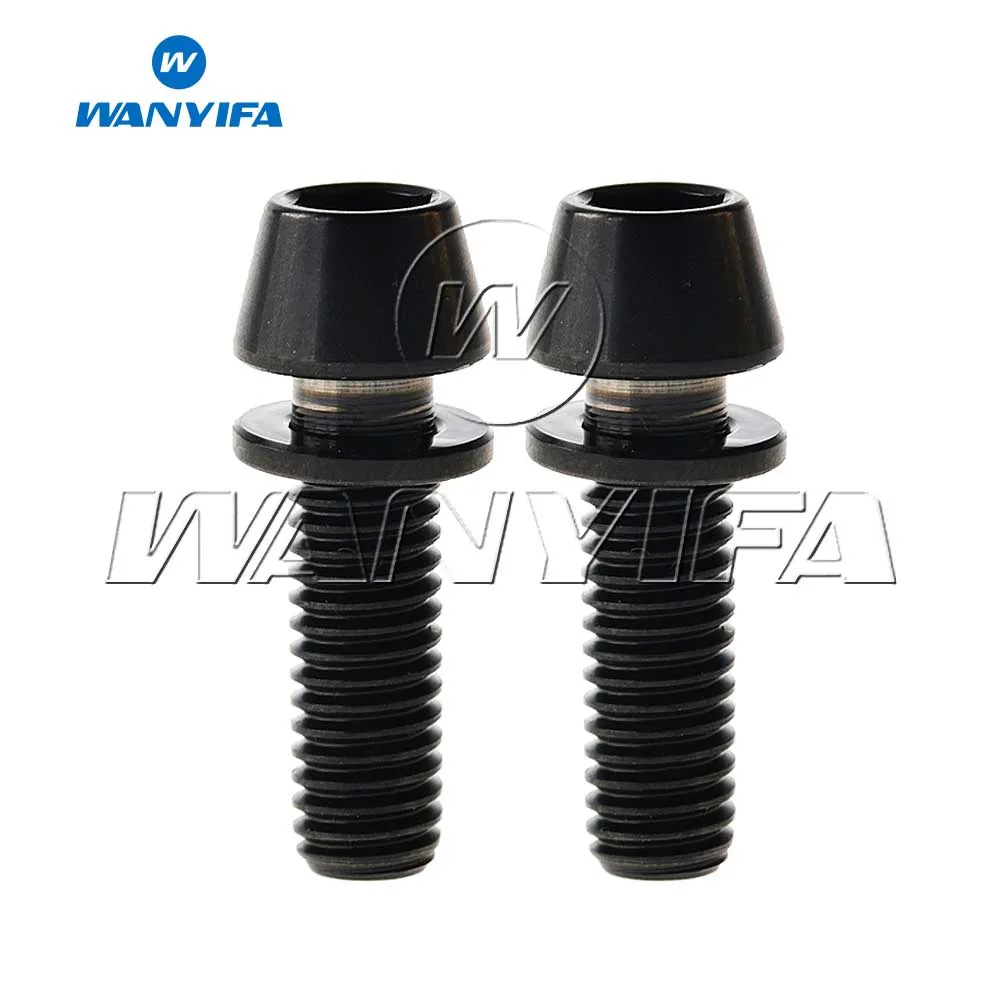 Wanyirfa Титановые Болты Винты M5x16mm конус колпачки с шайбой для велосипеда тормоза 2