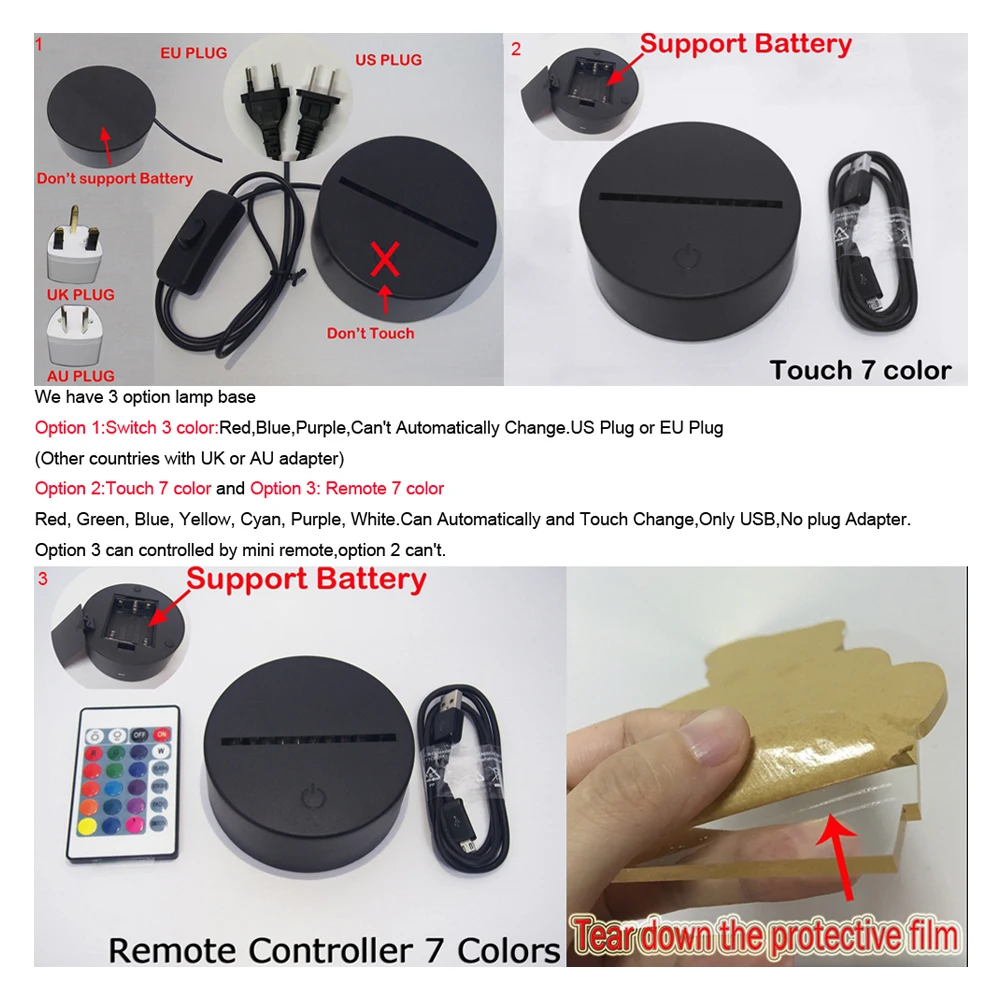 3D Hazzard автомобильная светодиодная лампа USB ночной Светильник многоцветный Lava RGB