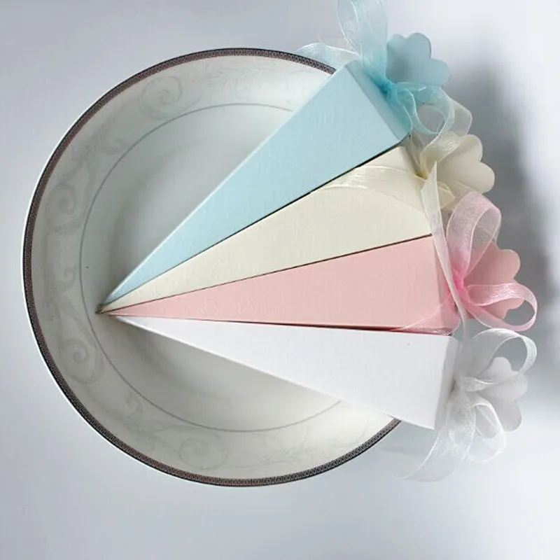 Милая разноцветная Подарочная коробка 50 шт. свадебные бумажные конусы конфетная