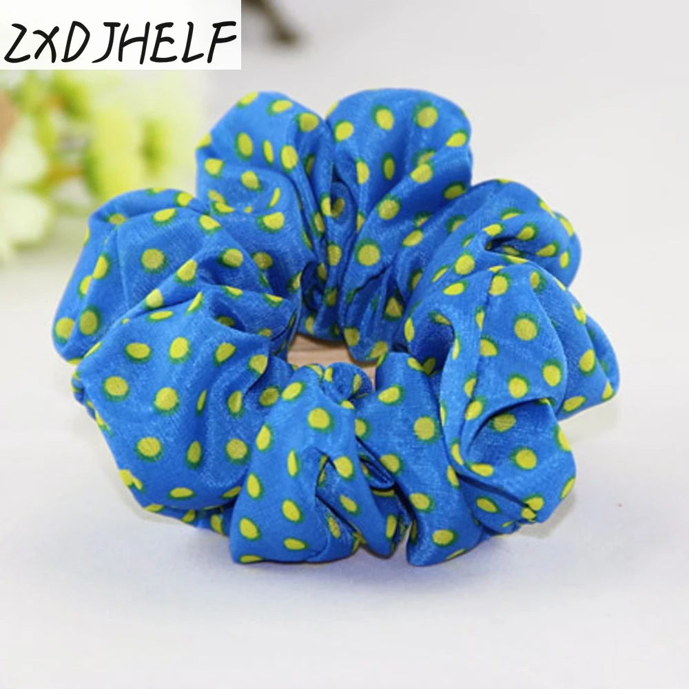 ZXDJHELF милое кольцо для волос в горошек женские аксессуары шифоновые резинки