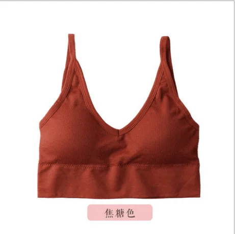 red SP& CITY, летние, u-образные, спортивные, бесшовные, без косточек, простой, Vogue, одноцветные, сексуальные бюстгальтеры, грудь, топы, без косточек, бюстгальтер, женское нижнее белье - Цвет: red