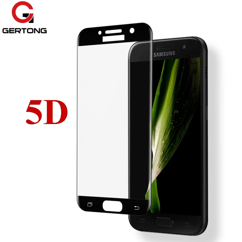 GerTong 5D полное покрытие защитное закаленное стекло для samsung Galaxy A3 A5 A7 A8 Plus A530 Защитная пленка для экрана