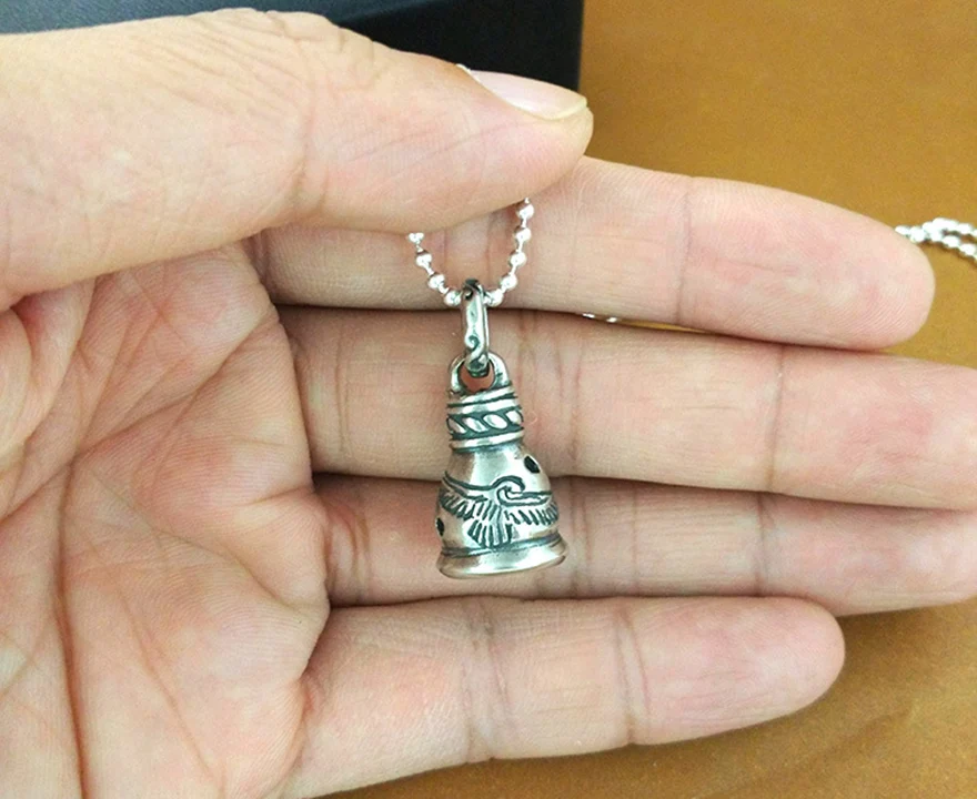 Ожерелье с подвеской в виде орла и колокольчика из стерлингового серебра 925 пробы