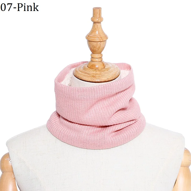 Pink Новинка, шерстяной Теплый зимний шарф для мужчин и женщин, вязаный шарф с кольцом, шарф, шарф унисекс, кашемировый шарф, флисовые шарфы для женщин - Цвет: Pink