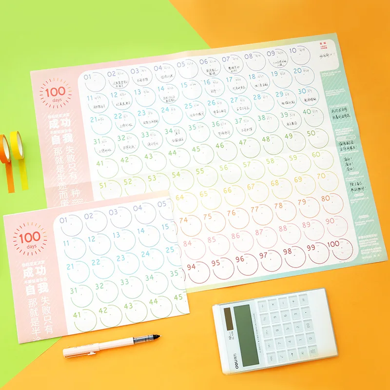 100 обратный отсчет в днях расписание настенный календарь дневник планировщик дня