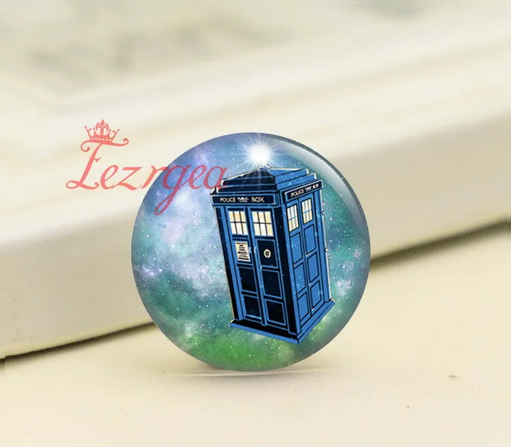 A Tardis 12 мм/14 мм/16 мм/18 мм/25 мм/30 мм Doctor who круглые фото стекло кабошон демонстрационная плоская задняя часть делая результаты - Цвет: A