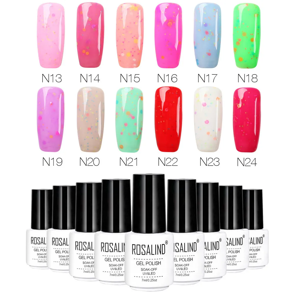 ROSALIND Гель лак для ногтей @ Soak Off UV LED vernis ongle Прямая поставка 2019 Новинка хит