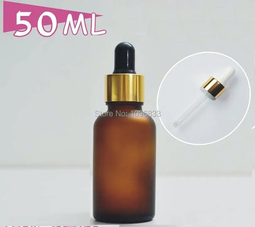 

50ML Brown Essential Oil Bottle, 50CC Glass Dropper Bottle, Glass Packing Bottles, Empty Bottle with Pipet, 20pcs/Lot