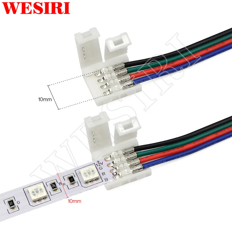 10 100 шт 2pin 3pin 4pin 5pin 8 мм 12 LED PCB разъем адаптера для 3528 5050 WS2811 WS2812B APA102 WS2801