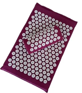 Акупрессурный коврик, массажный коврик для снятия стресса, от боли в спине и шее, подушка с шипами для йоги, коврик для иглоукалывания, 1 комплект