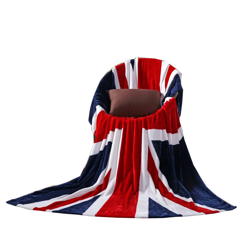 Ins Union Jack фланелевое одеяло из кораллового флиса с британским флагом