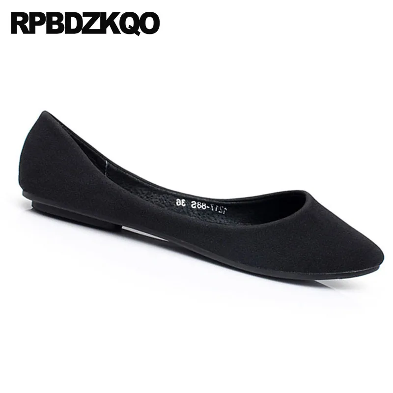 Женские дизайнерские туфли на плоской подошве черные с острым носком желтые