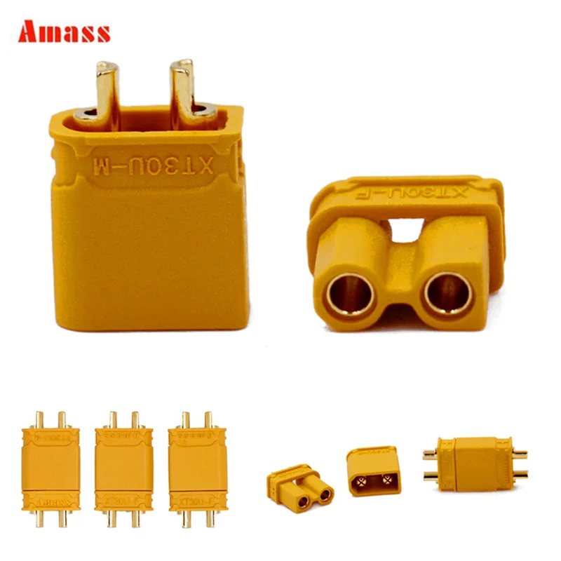 2 пара/лот оригинальные разъемы Amass XT30 XT30U для мужчин и женщин RC Lipo батареи FPV Quadcopter