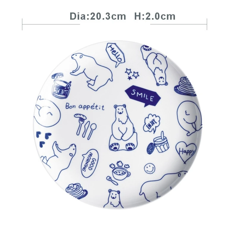 1 шт. керамическая обеденная тарелка 8 дюймов|dessert plates|ceramic dinner platesdinner plates |