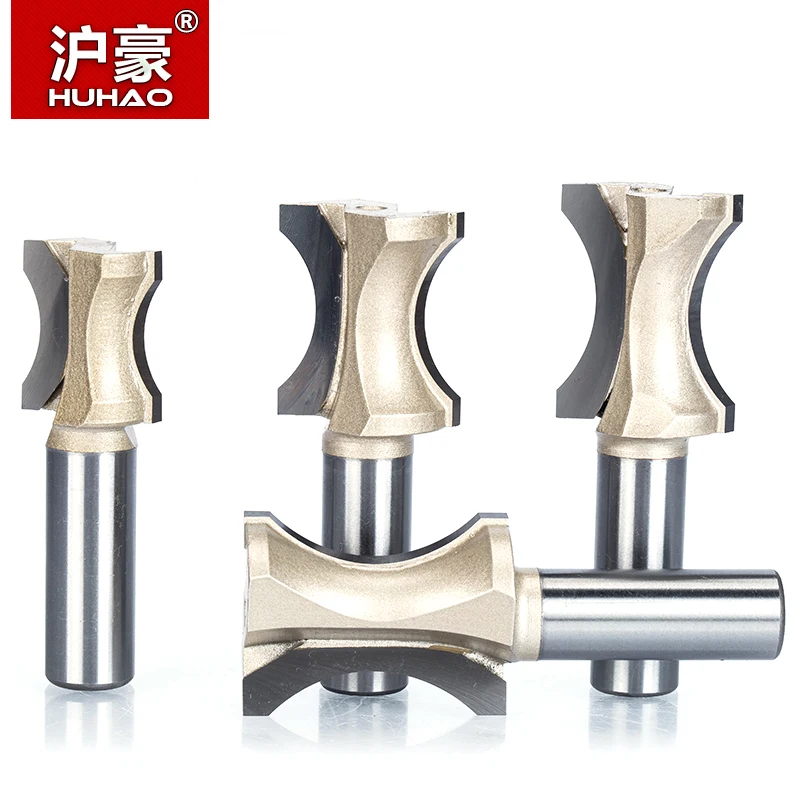 HUHAO 1/2 "1/4" хвостовик полукруглый бит 2 Флейта Фрезы для дерева без подшипник