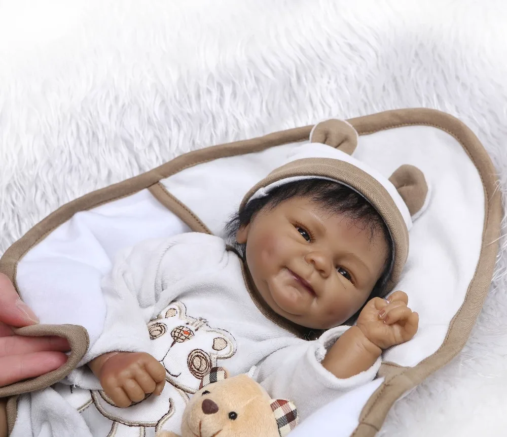 NPK 18 дюймов индийский Стиль винилсиликоновых Reborn Baby Doll Рождественский подарок Bebe