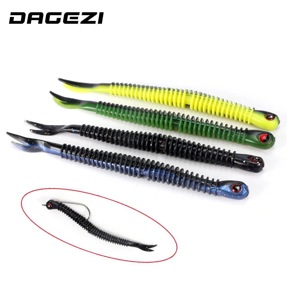 DAGEZI 8 шт./лот мягкие блесны для рыбалки (13 см)/5G с длинным шлейфом девочек приманки