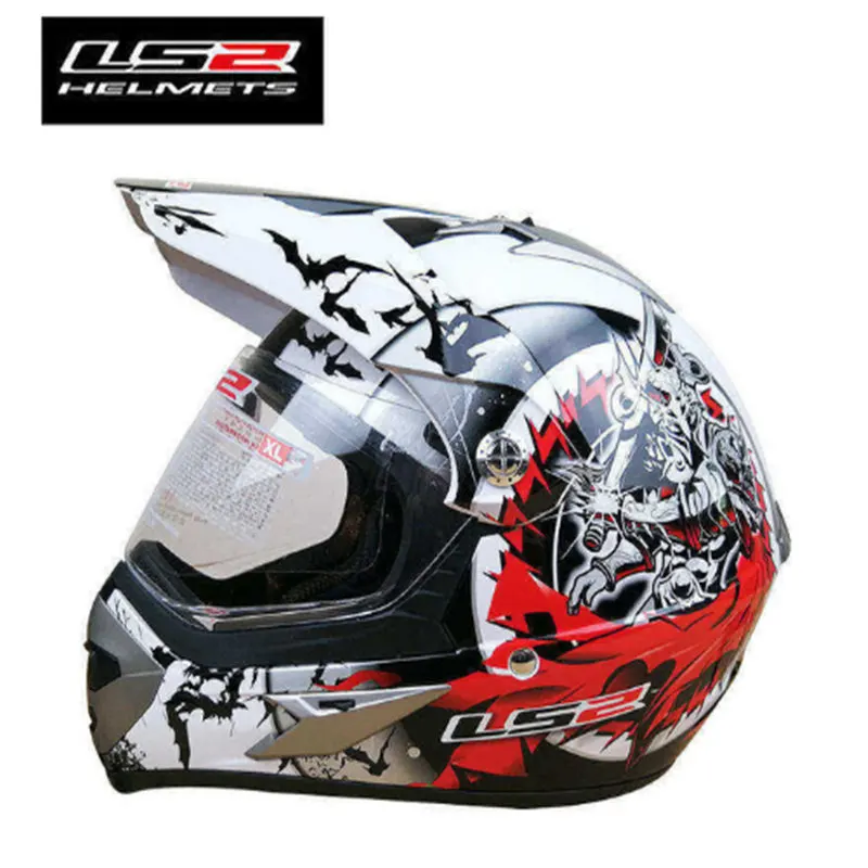 LS2 MX437 внедорожный мотоциклетный шлем с ветрозащитной защитой ATV dirt bike enduro мотокросса шлемы мужские и женские костюмы ECE утвержден - Цвет: 9