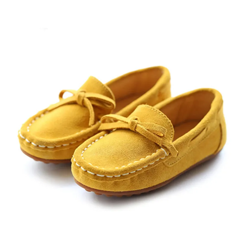 Детская обувь кожаная для девочек коллекция 2016 года осенние Мокасины с мягкой