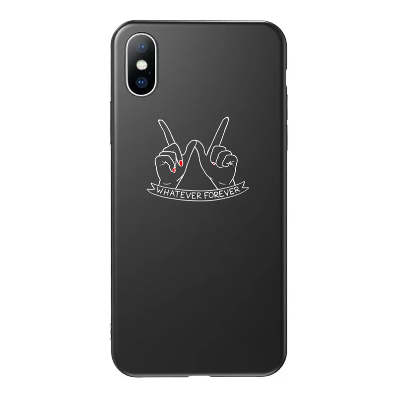 AC7207B Чехол USLION с изображением влюбленных сердец для iPhone 6, 7, 6s, 8 Plus, чехол для телефона с буквенным принтом s, для iPhone X, XR, XS, Max, мягкий силиконовый чехол из ТПУ - Цвет: AC7207B