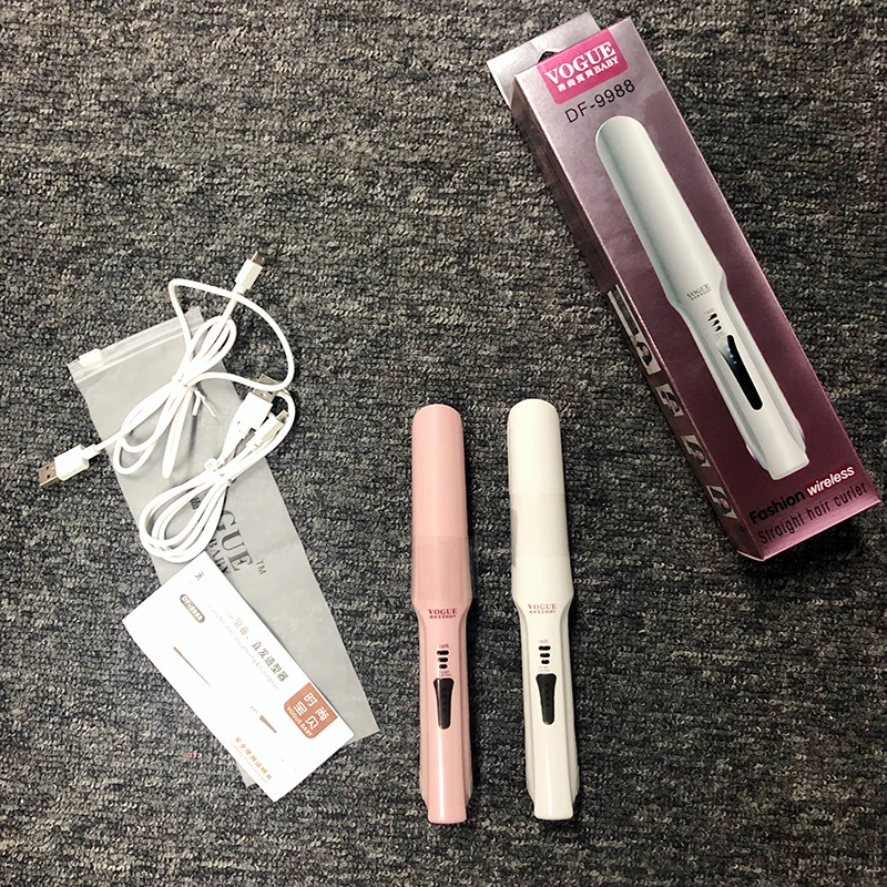 Беспроводной выпрямления волос Быстрый нагрев Flat Iron Керамика бигуди щипцы для