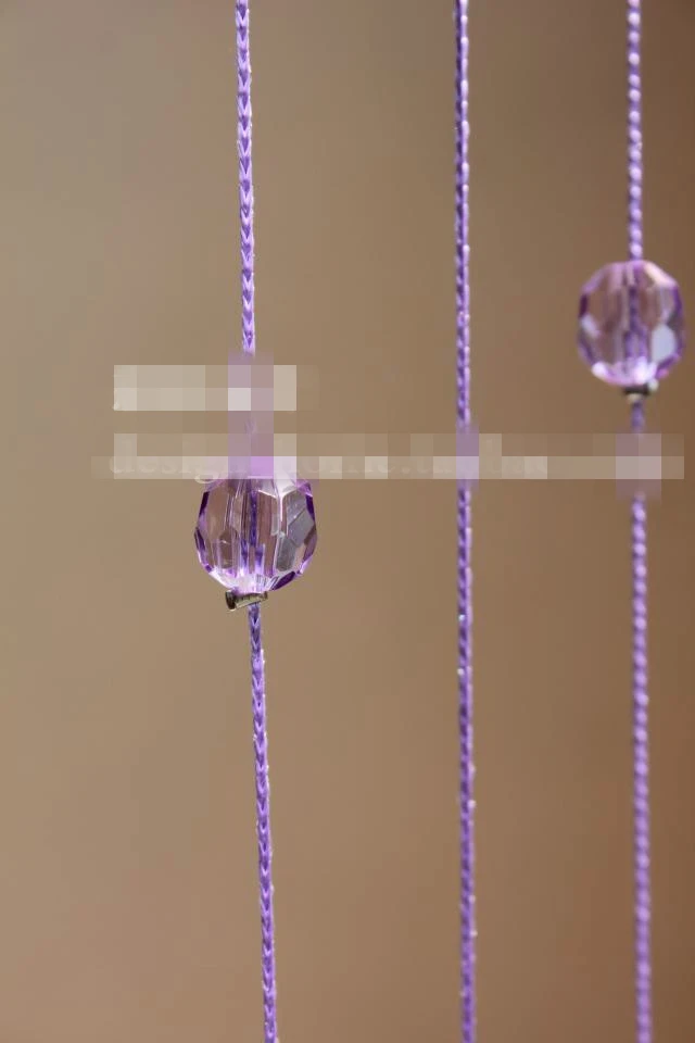 Новый стиль романтические бусы фиолетовые Украшенные бусинами хрустальные