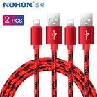 NOHON 2 шт. USB кабель передачи данных для быстрой зарядки для Apple для iPhone XS MAX XR X 7 6 8 6S 5S 5 Plus 8 Pin телефонный зарядный шнур для iPad Mini