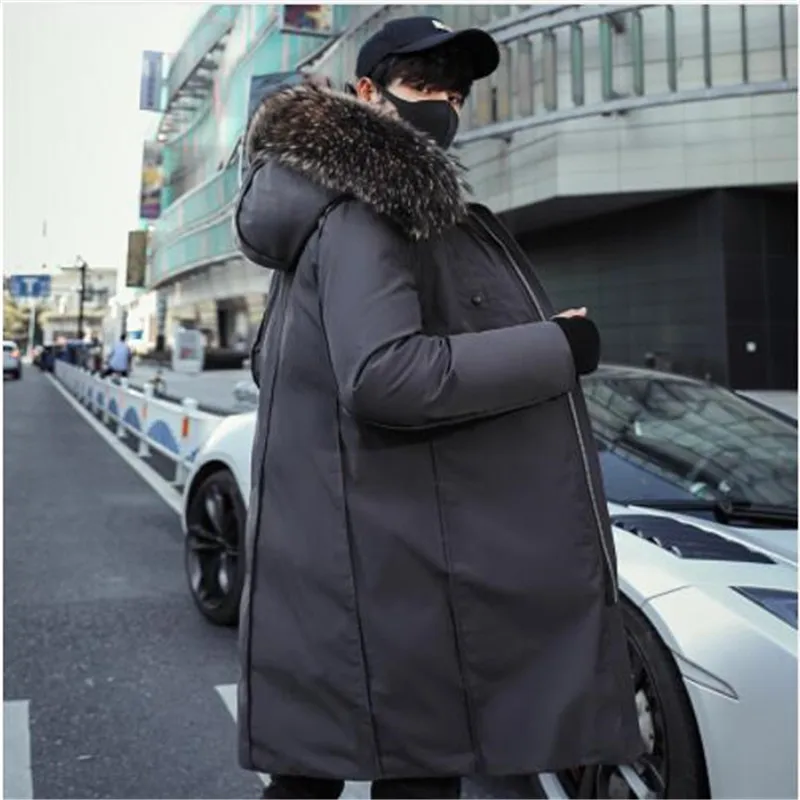 Winter Coat Men Long Down Jacket Mens Clothing Streetwear Thick Jackets Fur Collar Coats Parka Chaqueta Hombre Invierno | Мужская одежда