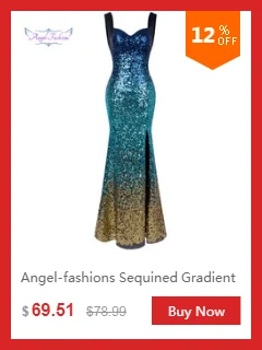 Женское длинное обл.вечер.платье Angel-Fashions, синее длинное облегающее вечернее платье, расшитое градиентными блестками, модель 360 382