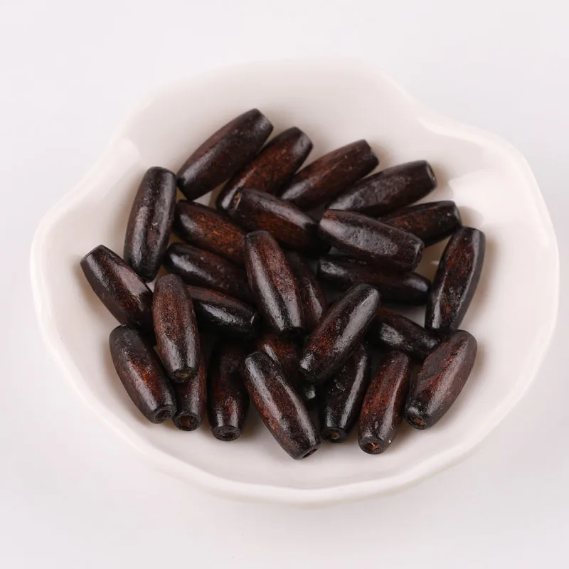 Dark brown Diy овальное ожерелье из деревянных бусин браслет ювелирные изделия аксессуары - Цвет: Dark brown